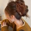 Korean Style Large Plush Triangle Claw Clip for Thick Hair - Elegant High-End Headwear Accessory