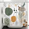 Boho Style Bathroom Shower Curtains Elegant Plant Pattern Home Bathroom Decor Waterproof Curtain With Hooks Polyester Curtains