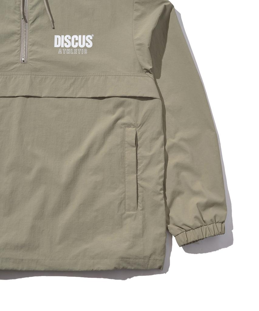 Discus Athletic Logo Anorak Jacket Sand Beige
