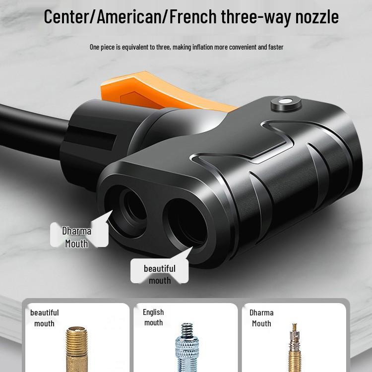 Universal High-Pressure Foot Pump for Bicycles, Cars, Motorcycles, and Sports Equipment