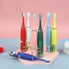 Sonic Children's Electric Toothbrush 3 To 12 Years Old Teeth Cleaning Care Oral Bacteria 6 Replacement Brush Heads Teeth Cleaning Brush For Kids