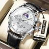 Luxury Sports Watch For Men Waterproof Luminous Date Chronograph Man Wristwatch Leather Quartz Men's Watches