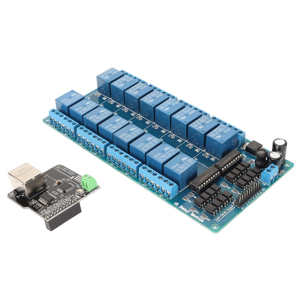 16-kanals relémodul 5V Ethernet-kontroller Nettverk Webserver 16-kanals relémodul RJ45