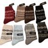 Retro Atmosphere Thickens And Warms Snowflake Wool Socks Women Pile Up Socks In The Tube First Snow Korean Drama