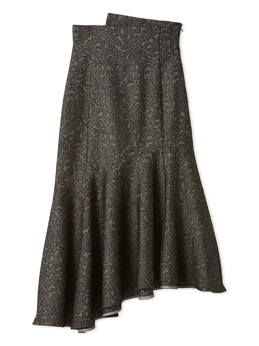 Юбка-русалка Snidel с высокой талией, жаккардовая, SWFS252165BRW0