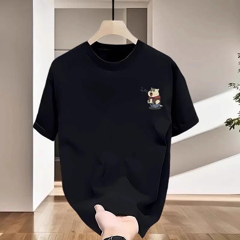 Cute Cartoon Groundhog Pure Cotton Comfortable Women's Round Neck Short Sleeved T-shirt