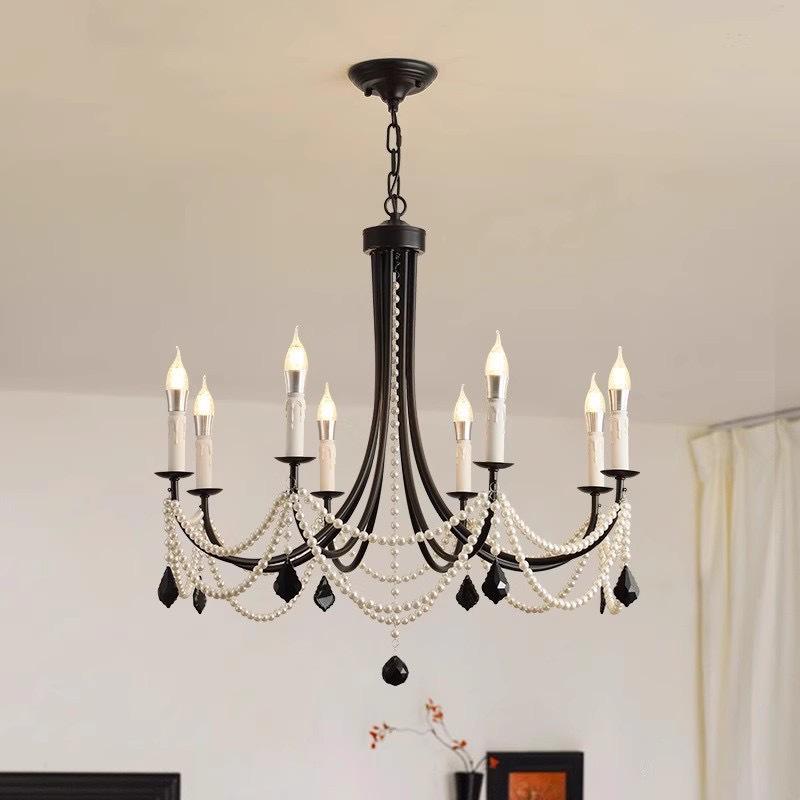 Mid-Century Crystal Chandelier: Versatile Lighting for Dining Room, Bedroom, and Walk-in Closet