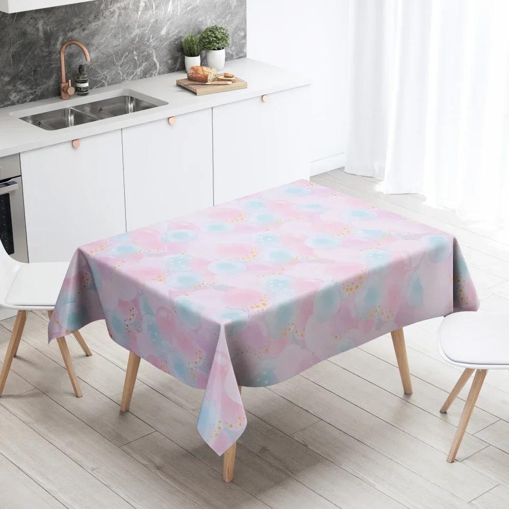 Home Decor Cartoon Cat Tablecloth Resistant Waterproof Table Decoration Rectangular Kitchen Fireplace Countertop