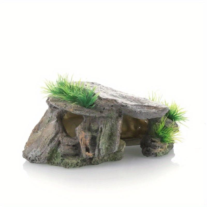 1PC Reptile Hiding Hole Climbing Sunbathing Platform Turtle Hiding Hole Resin Decoration and Scenery Fish Tank Aquarium Landscape
