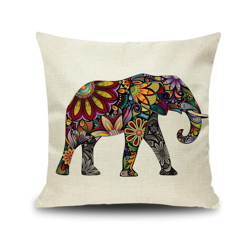 Animal Pillowcase Digital Cartoon Print Cushion Cover Home Living Room Bedroom Sofa Chair Linen Pillow Case