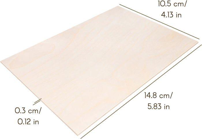 Contreplaqué en Bois Brut - Creative Deco - A6 - 10 Panneaux - Antidérapant - Artisanal