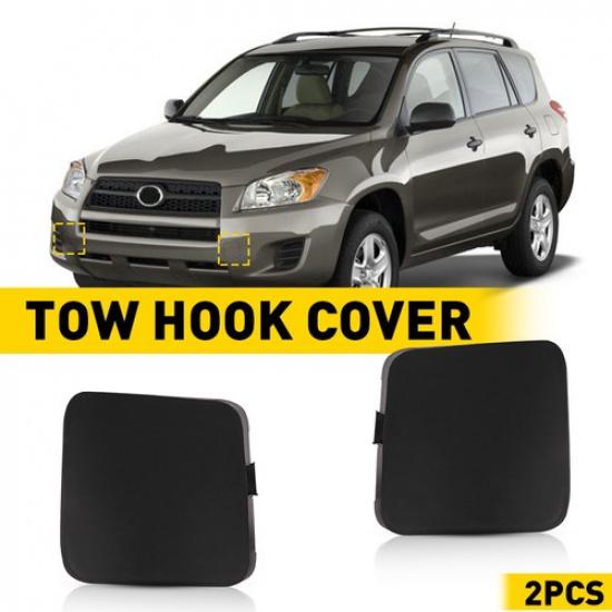 2PCS Front Hook Bumper Tow Cover Cap Toyota For RAV4 2011-2012 Left & Right