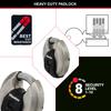 Master Lock 2 Heavy Duty Stainless Steel Disc Padlocks, Key, 40 mm