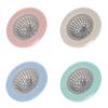 Anti-clogging Filter Silicone Wheat Straw Portable Bathroom Hair Filter Mesh Kitchen Sink Floor Durable Drain Cover Waste Plug