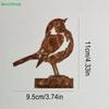 Corten Steel Robin Bird Statue - Weatherproof Rustic Metal Sculpture for Garden & Yard