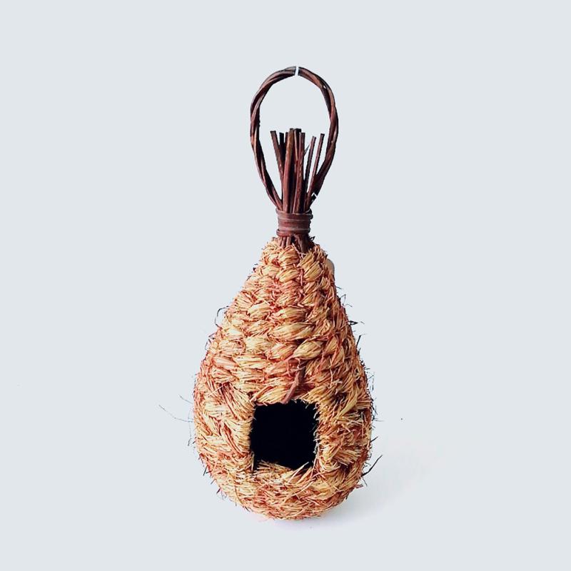 Hängendes Vogelnest für Haustiere im Freien, handgewebtes dekoratives Vogelhaus, Vogelkäfig, Unterschlupf für den Garten