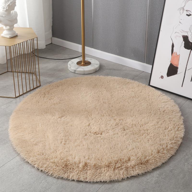 1Pcs Soft Plush Round Rug for Bedroom Home Decor Fluffy Shag Circle Area Rugs Kids Room Classroom Nursery Living Room Decor