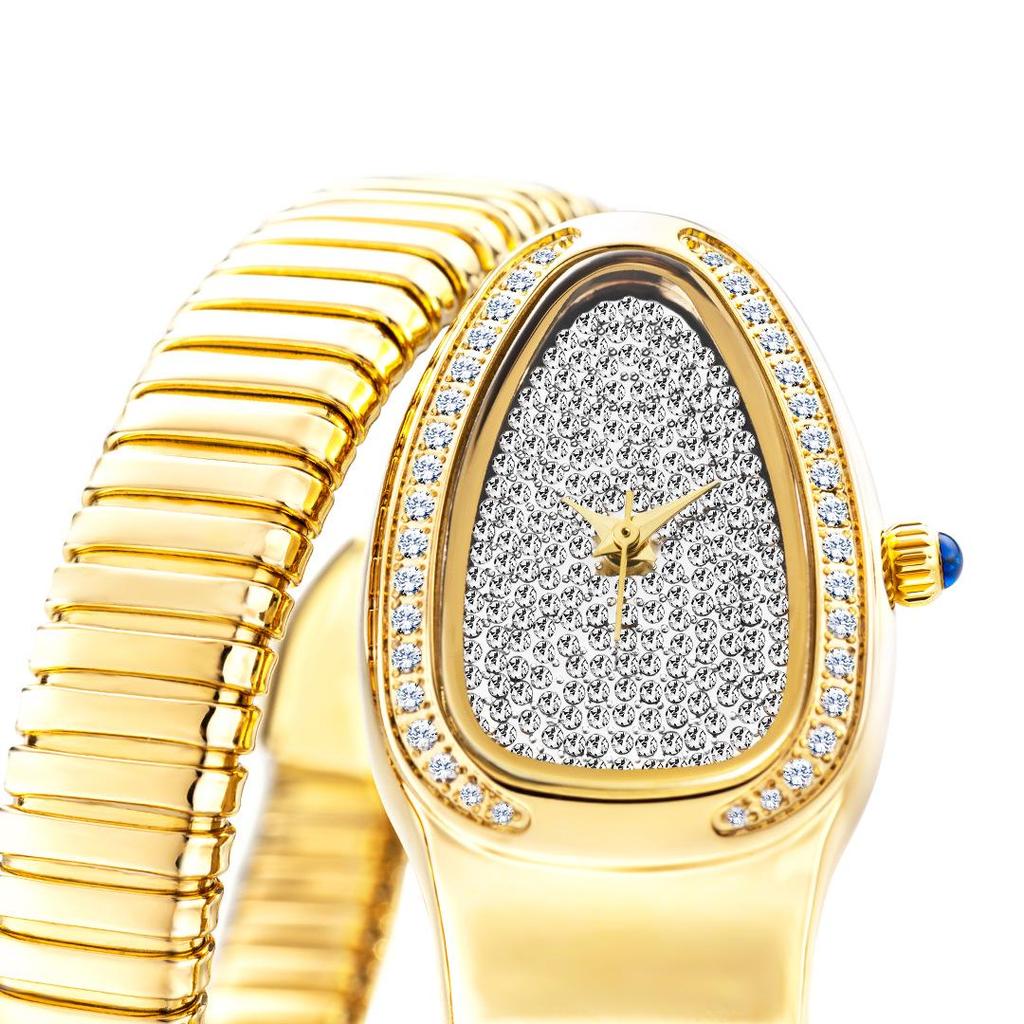 MISSFOX Women's European & American INS Style Snakehead Watch – Unique, Fashionable, Snake-Shaped Design