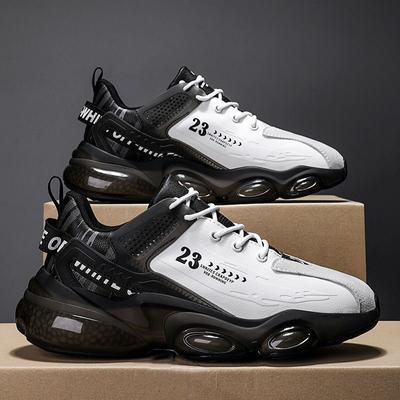 Scarpe da ginnastica da uomo Stivali da corsa Moda Scarpe da jogging all'aperto Scarpe sportive Mesh Ammortizzazione traspirante Calzature da basket nere Maschile di grandi dimensioni