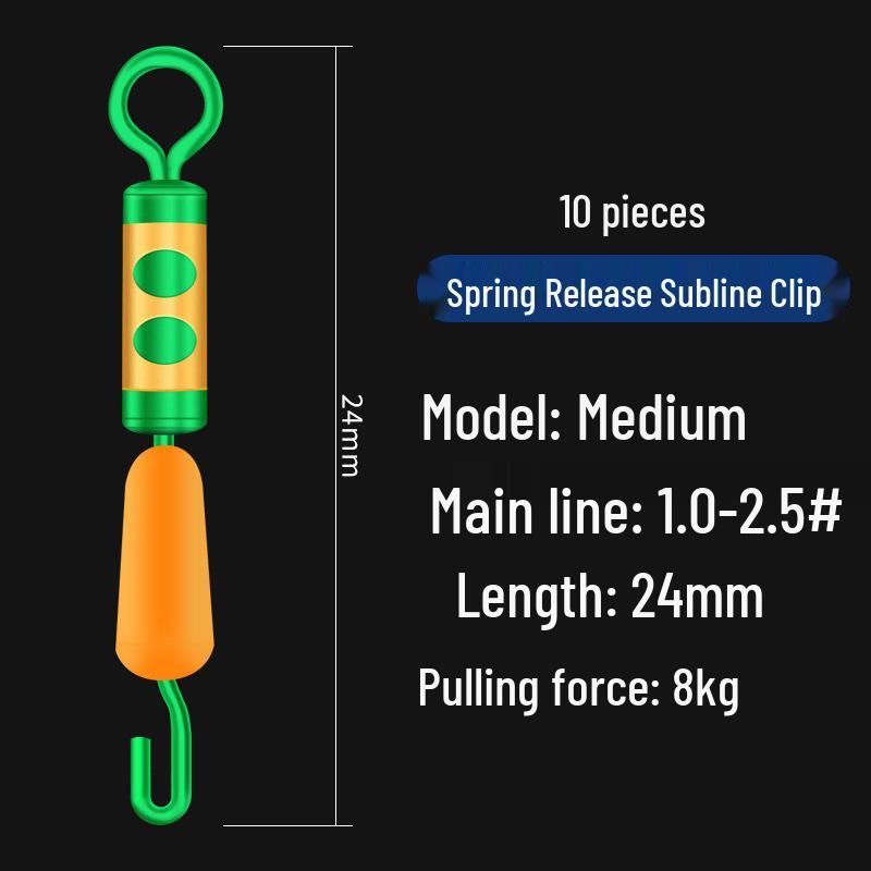 Anti-Tangle Silicone Leader Clip & Connector - Force-Relieving Fishing Tackle Accessory