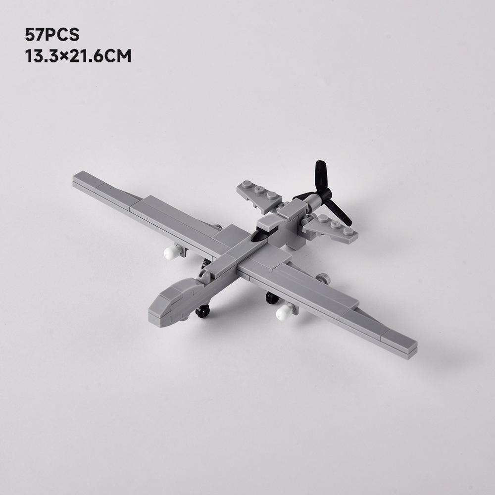 Predator Drone Building Block Military Air Combat Aircraft Assembled Toy Compatible Set