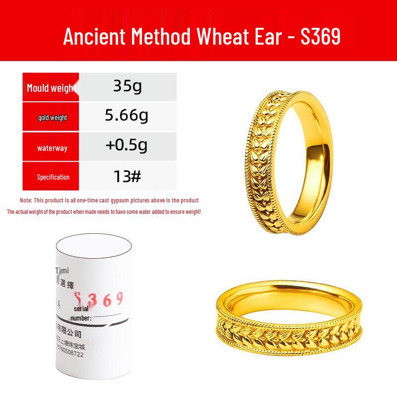 Ancient Wheat Ear Ring Twist Mold for DIY Gold & Silver Jewelry