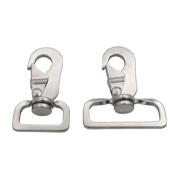 Pack of 2 Practical Stable Rotating Leashes Connector Stainless Steel Texture for Active Pet Outdoor Applications