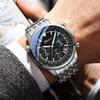 Chenxi Men's Quartz Watch Luminous Chronograph Calendar Waterproof Stainless Steel Strap Business Casual Men Watches