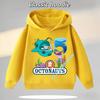 Octonauts 1-8 Yaş Kapüşonlu Sweatshirt Erkek Çocuklar İçin, Dijital Çizgi Film Baskılı Kız Çocuk Günlük Üst, Sonbahar/Kış Uzun Kollu
