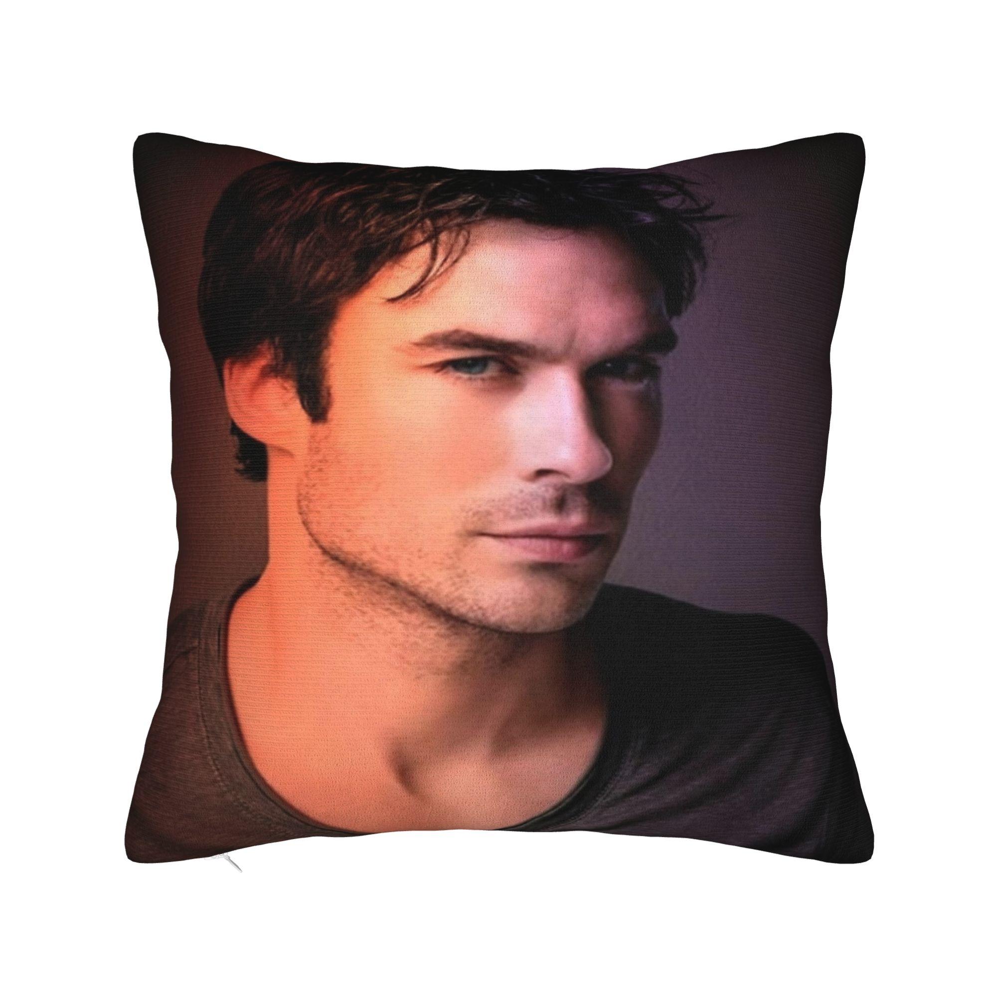 

Living Room Decoration Damon Salvatore Pillowcase Merch Pillow Covers Square Multiple Sizes 12x12in 30X30cm