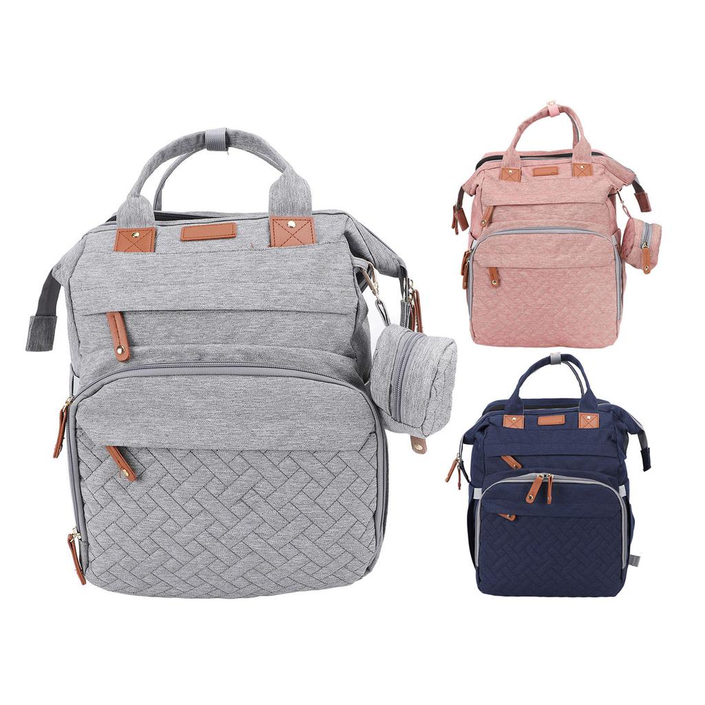 Diaper Bag Foldable Multifunctional Baby Diaper Backpack with USB Charging Port for Travel