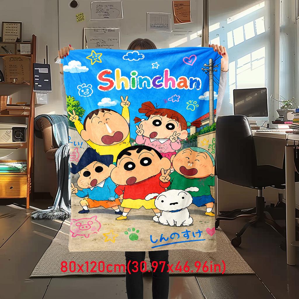 ShinChan Plüschdecke Weich Bequem Alle Jahreszeiten Perfektes Geschenk Sofa Büro Nickerchen Outdoor Reise Decke