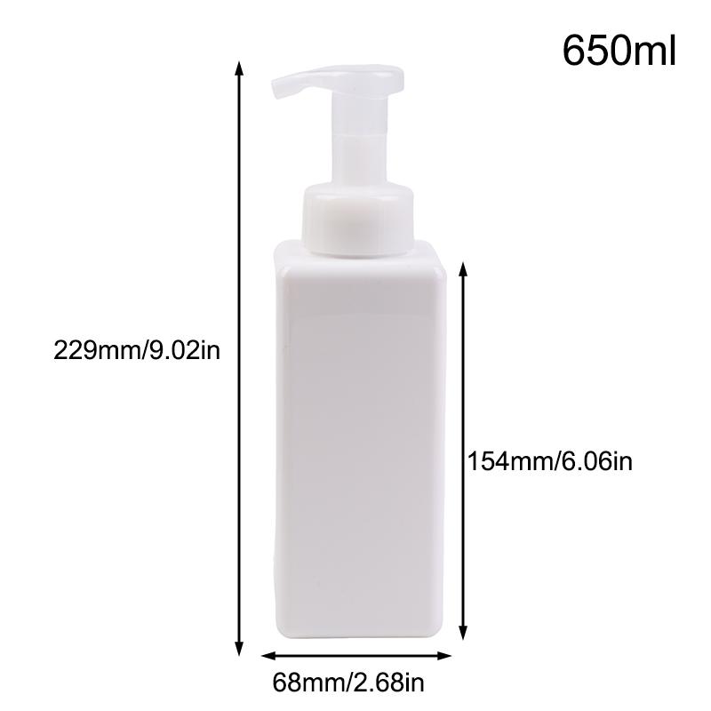 Square Plastic Pump Bottles – Refillable Containers for Shampoo, Lotion & Soap Dispensing