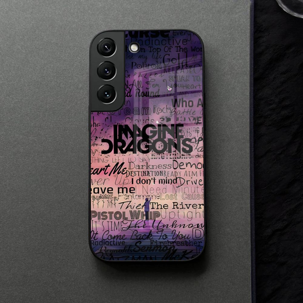 

I-Imagine Dragons Eyes Closed Phone Case Glass For Samsung Galaxy S21 S25 S22 S20 S24 S23 Ultra Fe Plus A16 A34 A54 A24 Coque Samsung S21 Ultra