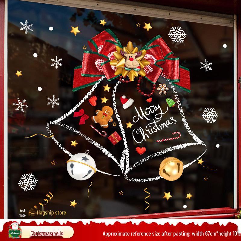 Santa Claus Christmas Window Clings - Tree, Door Stickers & Ornament Decor