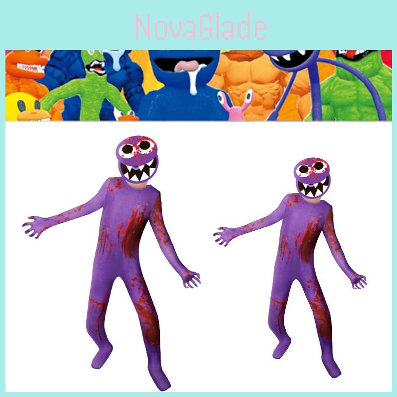 Kinder Roblox Rainbow Friends Cosplay Jumpsuit Kostüm für Halloween und Partys