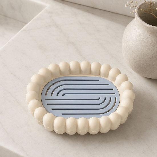 Yousheng Soap Box, with Hollow Drainage Layer Design, Matte Surface Soap Holder, for Home And Dormitory