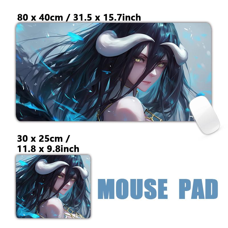 New Design Japanese Anime Overlord Skull Ainz Ooal Gown Albedo Sexy Girls Black Mouse Pad Mousepad XXL Keyboard Desk Mat