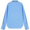 WE11DONE Curved Hem Button Solid Color Long Sleeve Shirt Women shirts Blue WD-SH0-25-152-W-BL