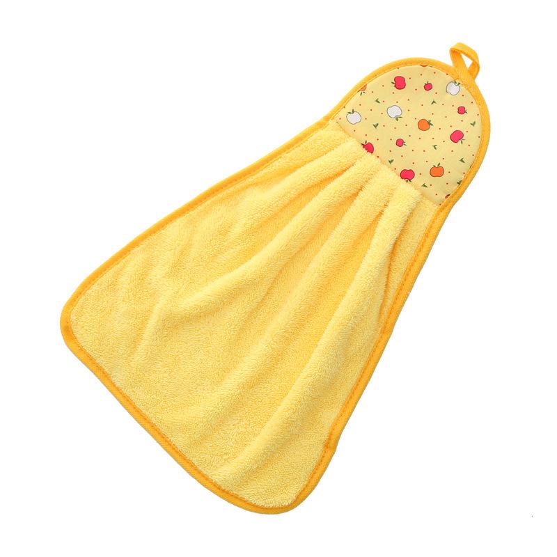 Coral Fleece Absorbent Cartoon Hand Towel - Cute, Hangable, Lint-Free