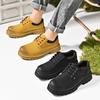 Men Handmade Shoes Waterproof Casual Leather Shoes Men's Shoes Genuine Leather Casual Outdoor Work Shoes