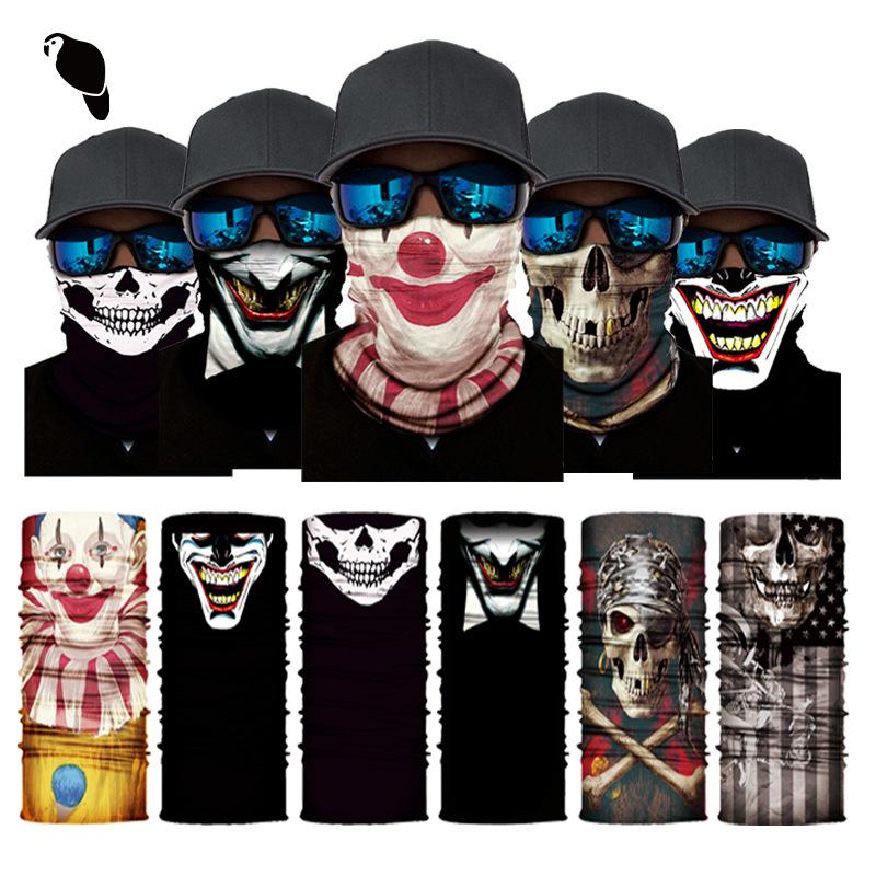 Xunhui Skull Sports Neck Warmer: Seamless Outdoor Cycling Face Mask & Sun Protection Headscarf