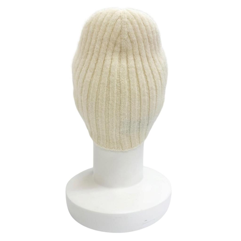 Excellent LOUIS VUITTON Knit cap Beanie LV Script knit hat Ecru S M97803 Used