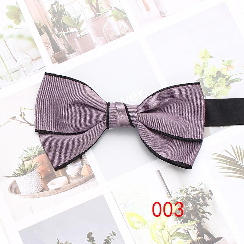 Dress Double Men'S Bow Tie Solid Color British Business Bow Tie Wedding Best Man Wedding Shirt Bow Tie