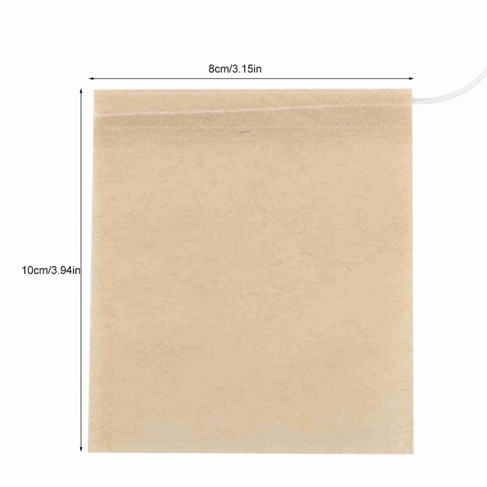 100PCS Set Wood Pulp Material Empty Tea Bags Drawstring Closure Loose Leaf Tea Bags  Tea Brewing