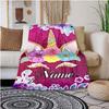 Unicorn Horn Customize Your Name Blanket Used For Chair Office Sofa Bed Camping Soft And Warm Giving Friends And Relatives Birthday Graduation Gift