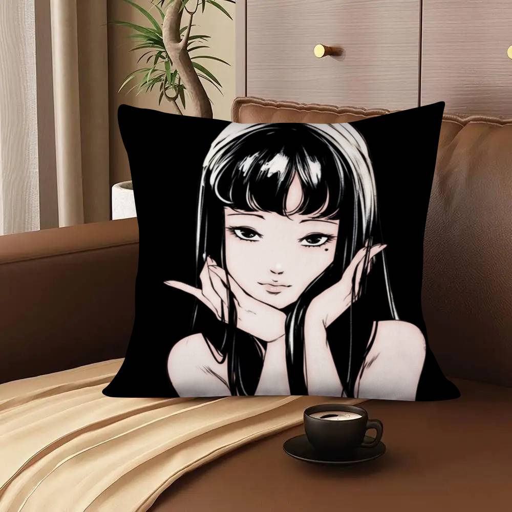 1Pc Anime Tomie Junji Ito Pillow Case Fashion Square Pillowcase Bedroom Sofa Room Ins Decoration Leisure
