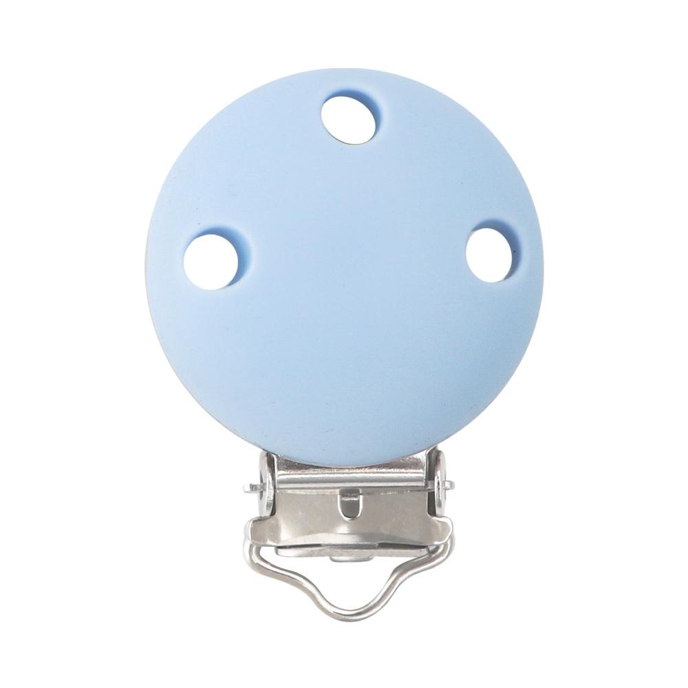 6pcs New Color 30mm Silicone Round Metal Clips DIY Bag Hat Chain Keychain Holder Clamps Jewelry Handmade Accessories