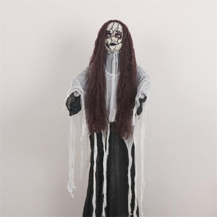 Furchteinflößende Sensenmänner Unheimlich Realistische Halloween Schädel Requisiten mit Sprachaktivierten Geräuschen Partydekorationen