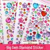 "Colorful Gem Stickers: Cute Cartoon Rewards for Kids"